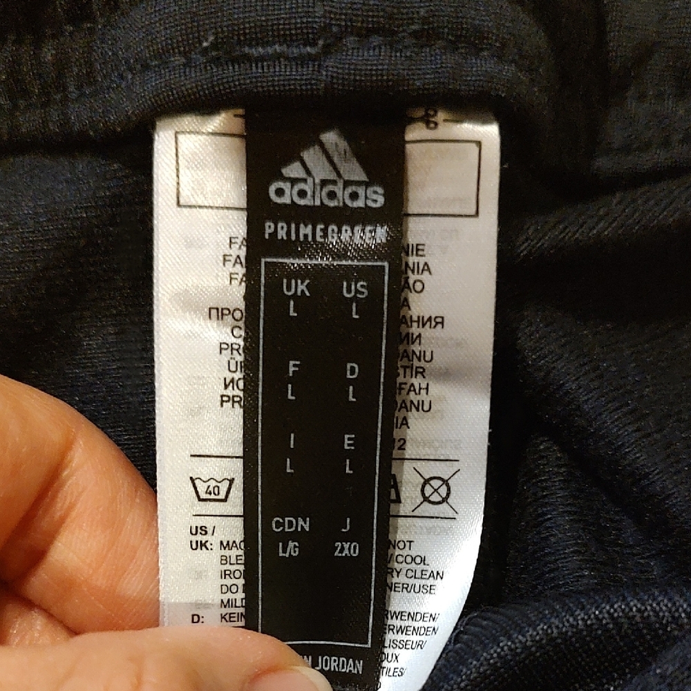 Adidas Men's Black Joggers with White Stripes - Picture 5 of 5